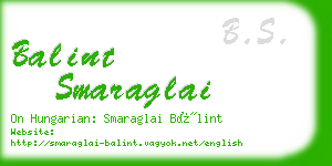 balint smaraglai business card